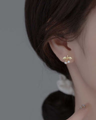 Pearl Cherry Stud Earrings