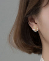 Magnolia Floral Stud Earrings