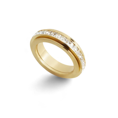 Crystal Statement Spinning Fidget Ring