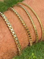 Franco Bracelet - 14k Gold Vermeil 925 Sterling Silver - 7"-9" - 2.5mm-5mm