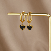 'Tainted Hearts' Hoop Earrings