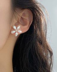 Pearly Jasmine Stud Earrings