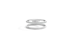 Double Band Pave Ring