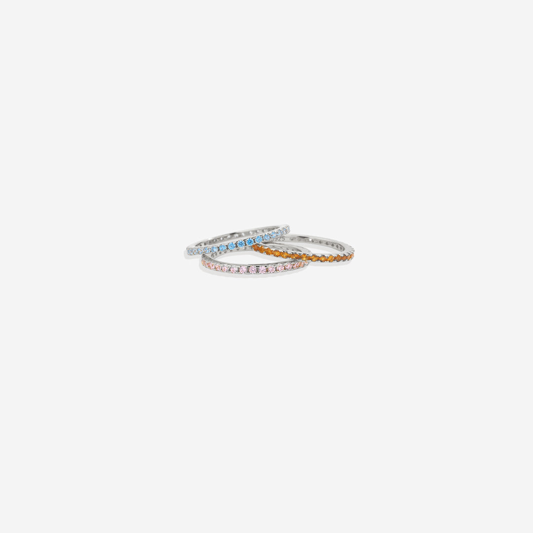June Birthstone Eternity Stacking Ring