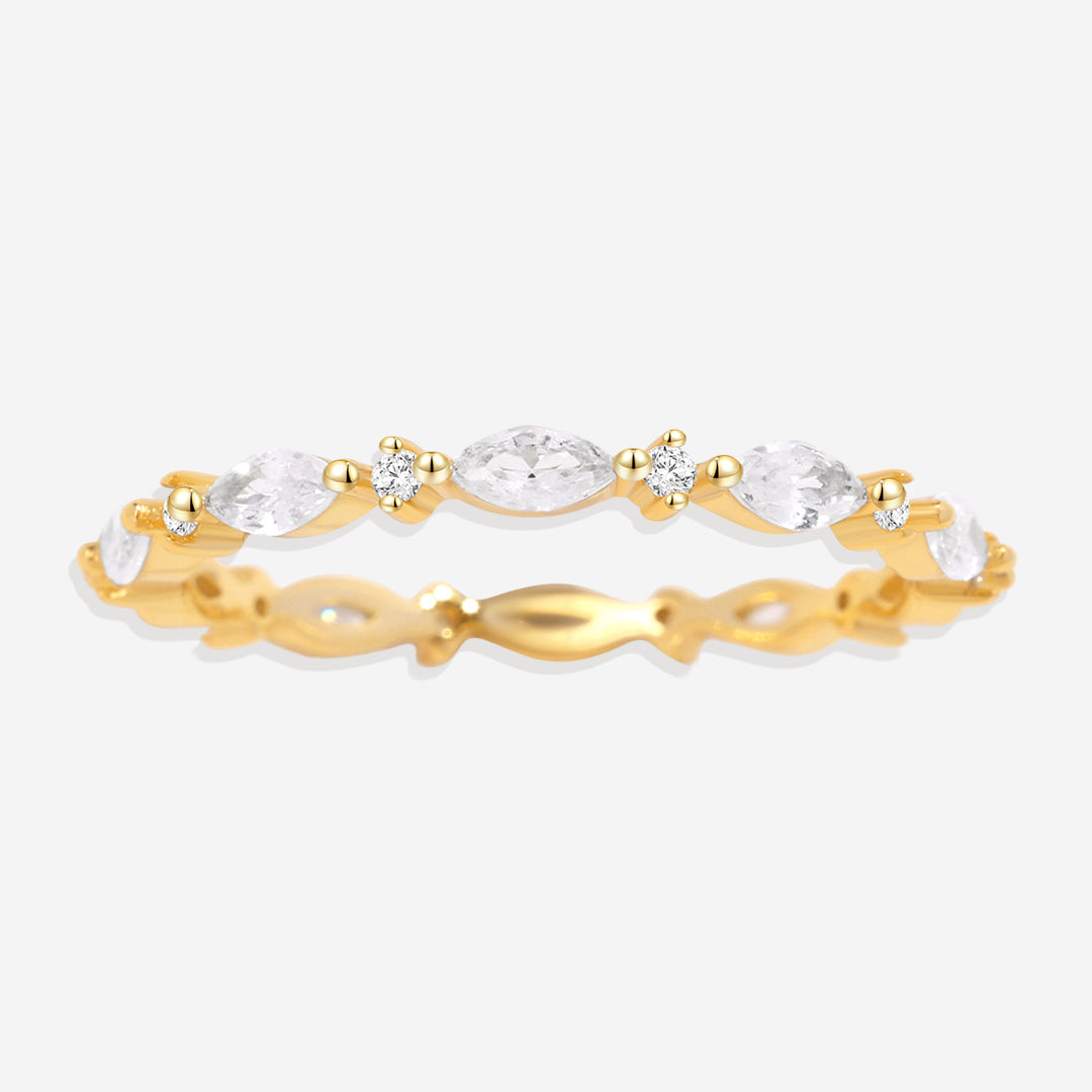 Marquis Gemstone Stacking Ring
