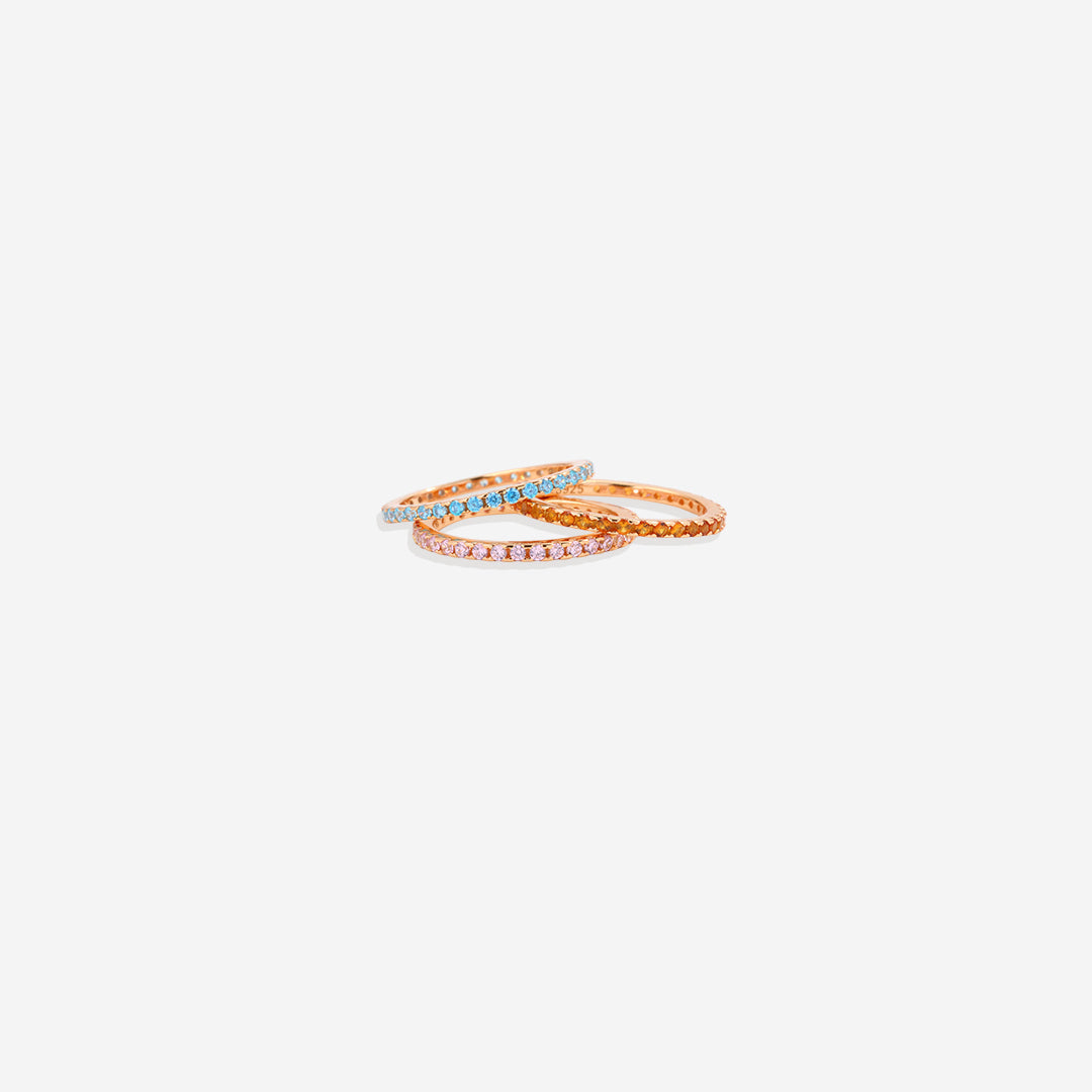 June Birthstone Eternity Stacking Ring
