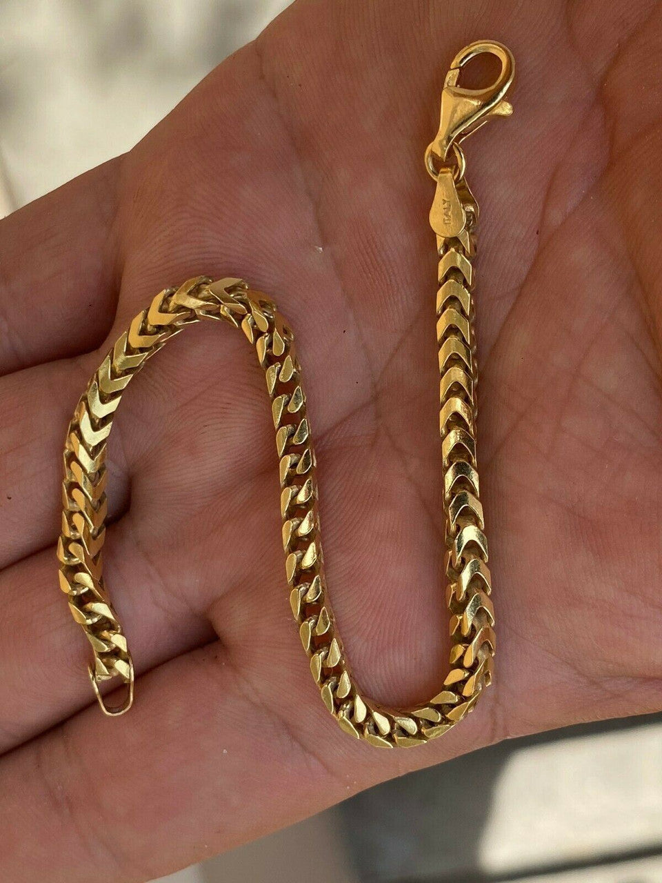 Franco Bracelet - 14k Gold Vermeil 925 Sterling Silver - 7"-9" - 2.5mm-5mm