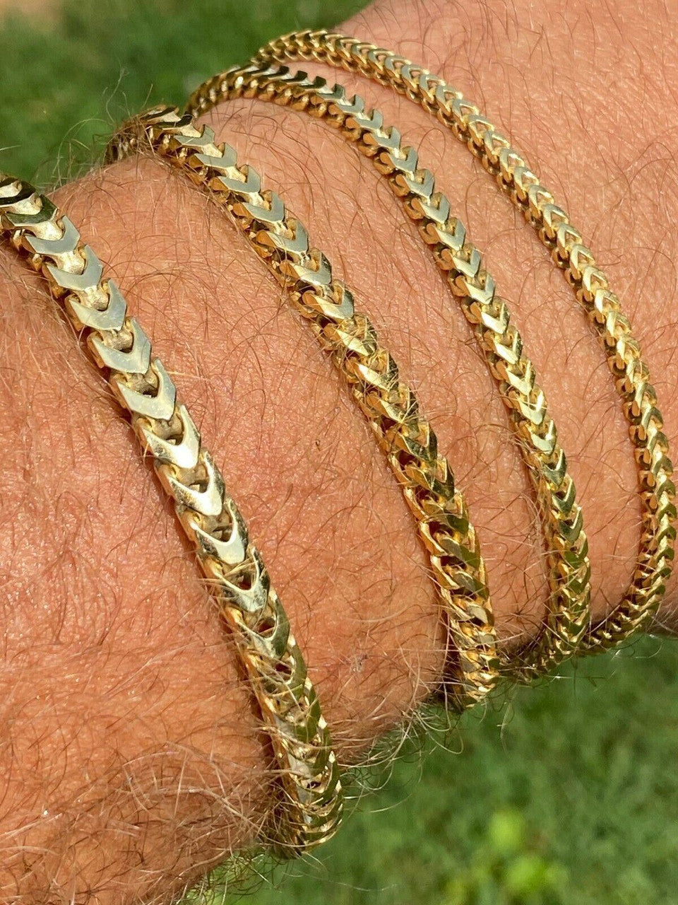Franco Bracelet - 14k Gold Vermeil 925 Sterling Silver - 7"-9" - 2.5mm-5mm